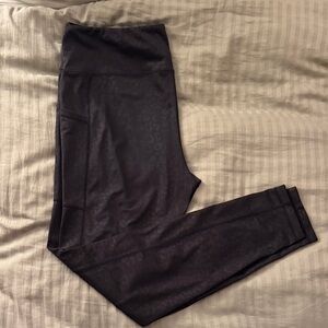 Constantly Varied Gear- Black on Black-Cheetah Print Full Length Leggings- XXL